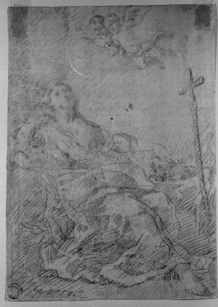 Giovanni Antonio Burrini 116 Santa Maria Maddalena penitente Pinacoteca Nazionale di Bologna, Gabinetto dei Disegni e delle Stampe, Bologna attribuito