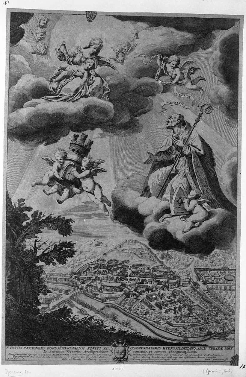 Giovanni Antonio Burrini 58 San Aldebrando vescovo e Vergine in gloria Pinacoteca Nazionale di Bologna
