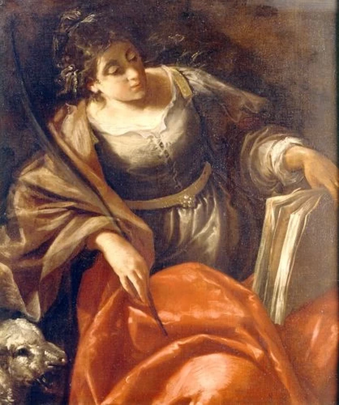 Giovanni Antonio Burrini 63 Santa Ines in lettura Pinacoteca Nazionale di Bologna