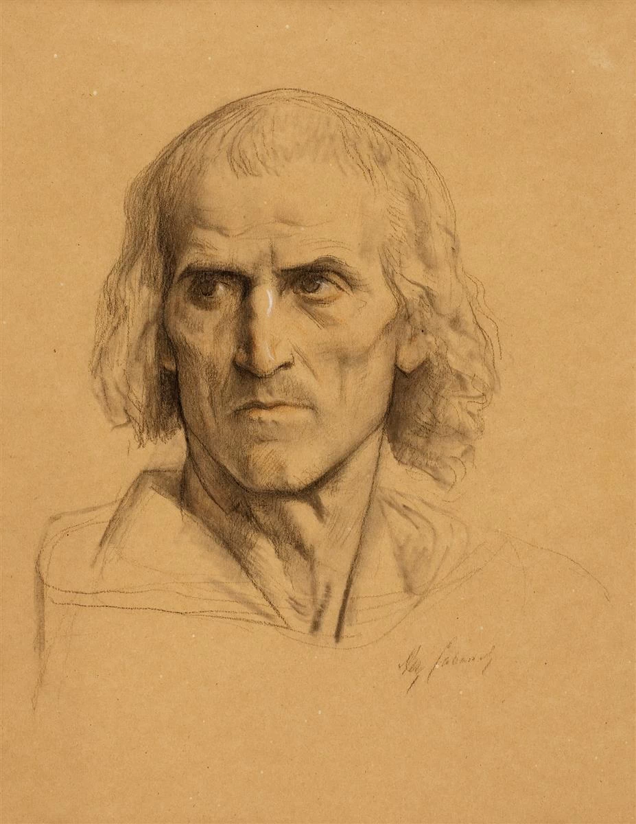 Alexandre Cabanel 137 Studio per la vita di San Luigi Etienne Boileau, prevosto di Parigi