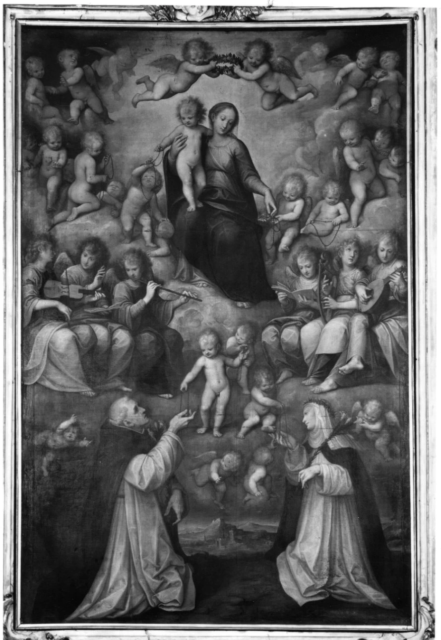 Guglielmo Caccia 60 Madonna del Rosario con San Domenico e Santa Caterina da Siena San Salvatore Monferrato