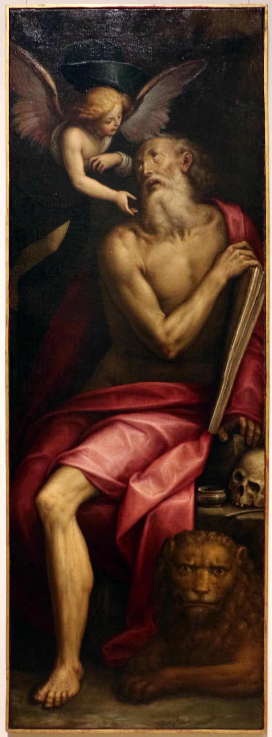 Guglielmo Caccia 84 san Girolamo e l'angelo, 1610 20 circa, dal palazzo dei Giureconsulti a Milano Pinacoteca del Castello Sforzesco, Milano