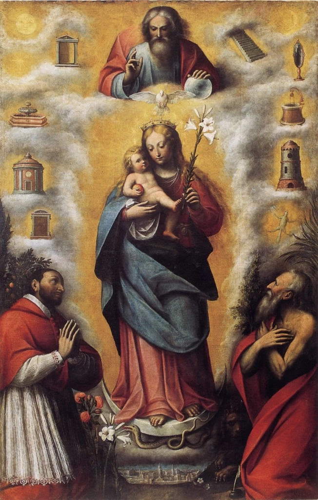 Orsola Caccia 83 L'Immacolata tra San Carlo Borromeo e San Girolamo