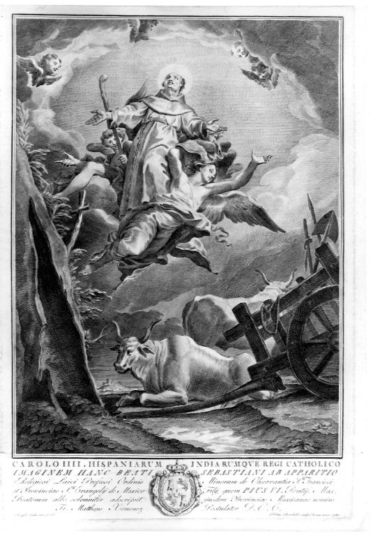 Giuseppe Cades 89 Carolo IIII hispaniarum judiarumque ... assunzione di San Sebastiano Roma
