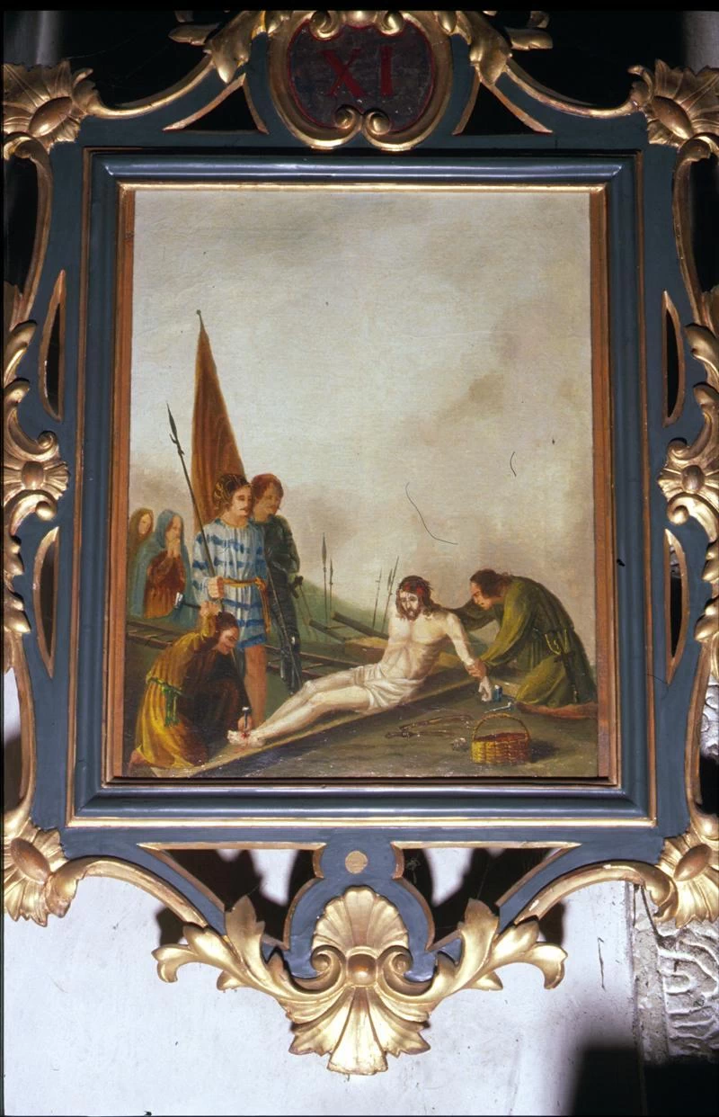 Ippolito Caffi 151 Via Crucis. Gesù inchiodato alla croce Caerano di San Marco, Treviso