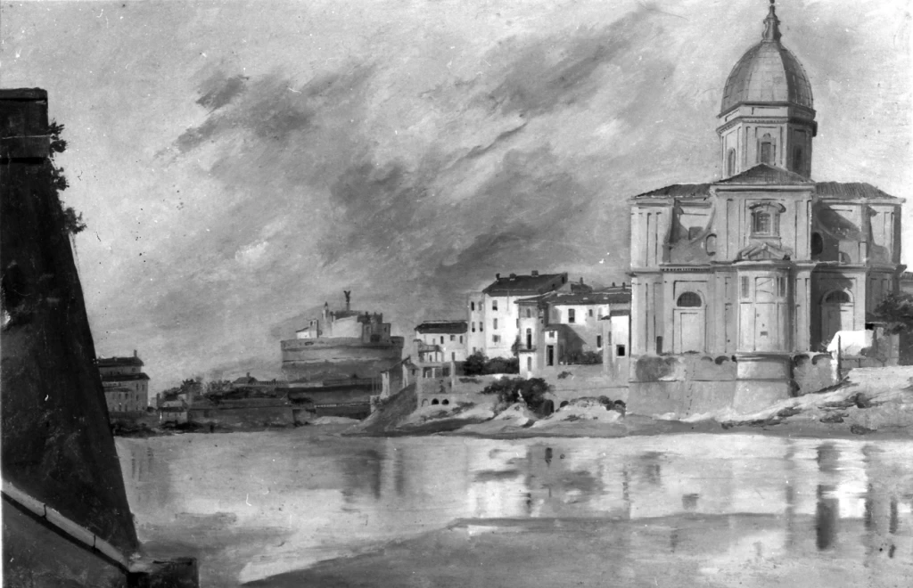 Ippolito Caffi 92 San Giovanni dei Fiorentini Galleria Nazionale d'Arte Antica, Roma