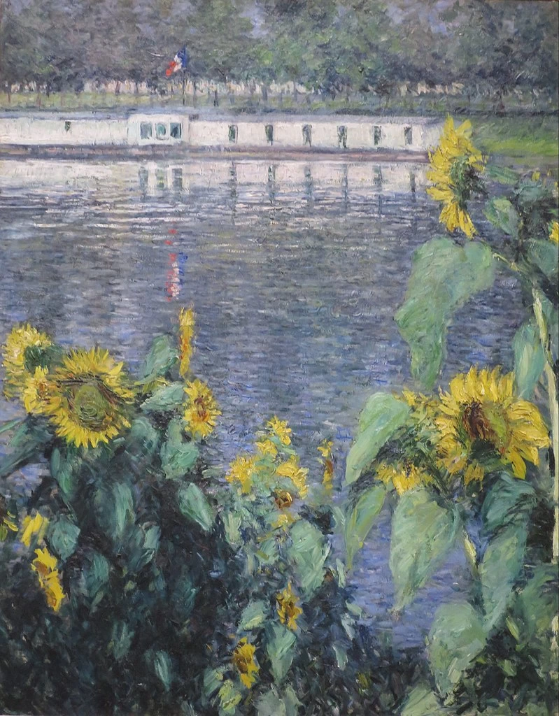 Gustave Caillebotte 43 Girasoli lungo la Senna Musei di Belle Arti di San Francisco