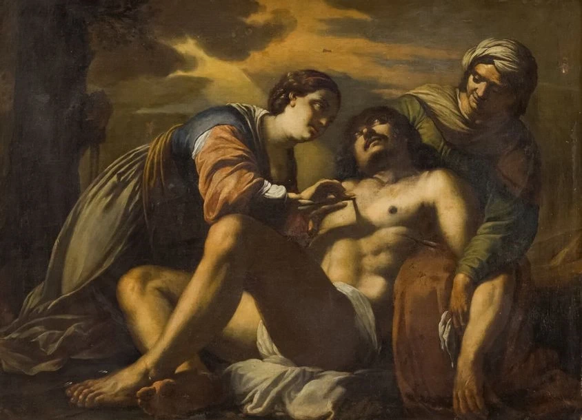 Francesco Cairo 86 San Sebastiano curato da sant'Agnese