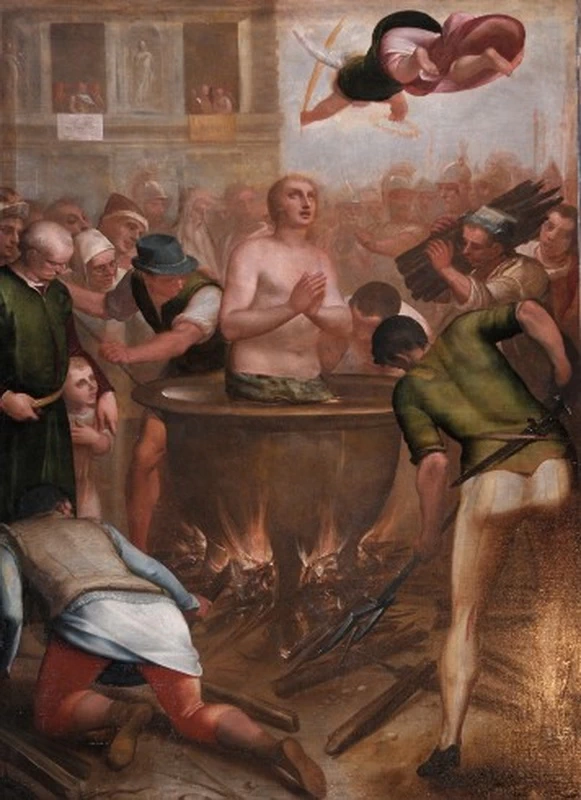 Luca Cambiaso 118 Martirio di San Giorgio nel calderone Genova