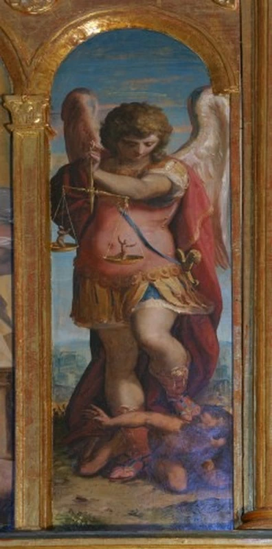 Luca Cambiaso 201 Trittico della Resurrezione. San Michele arcangelo