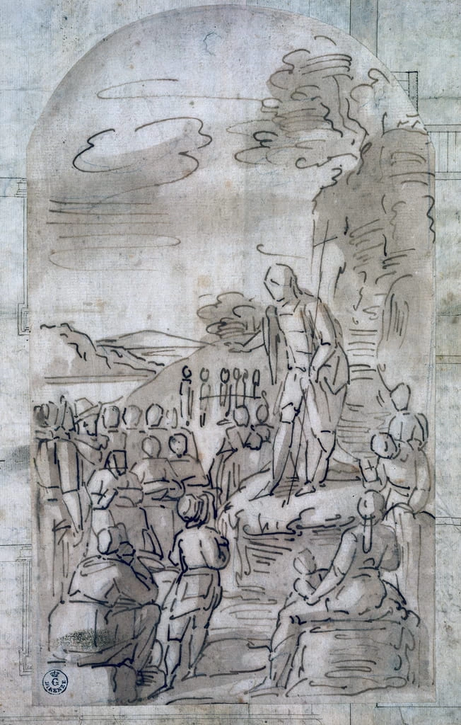 Luca Cambiaso 233 San Giovanni Battista che predica Gallerie degli Uffizi, Firenze