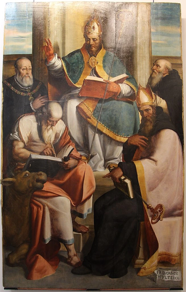 Luca Cambiaso 79 I ss. Luca, Basilio, Agostino e Antonio abate con Antonio Doria Palazzo Bianco, Musei di Strada Nuova, Genova
