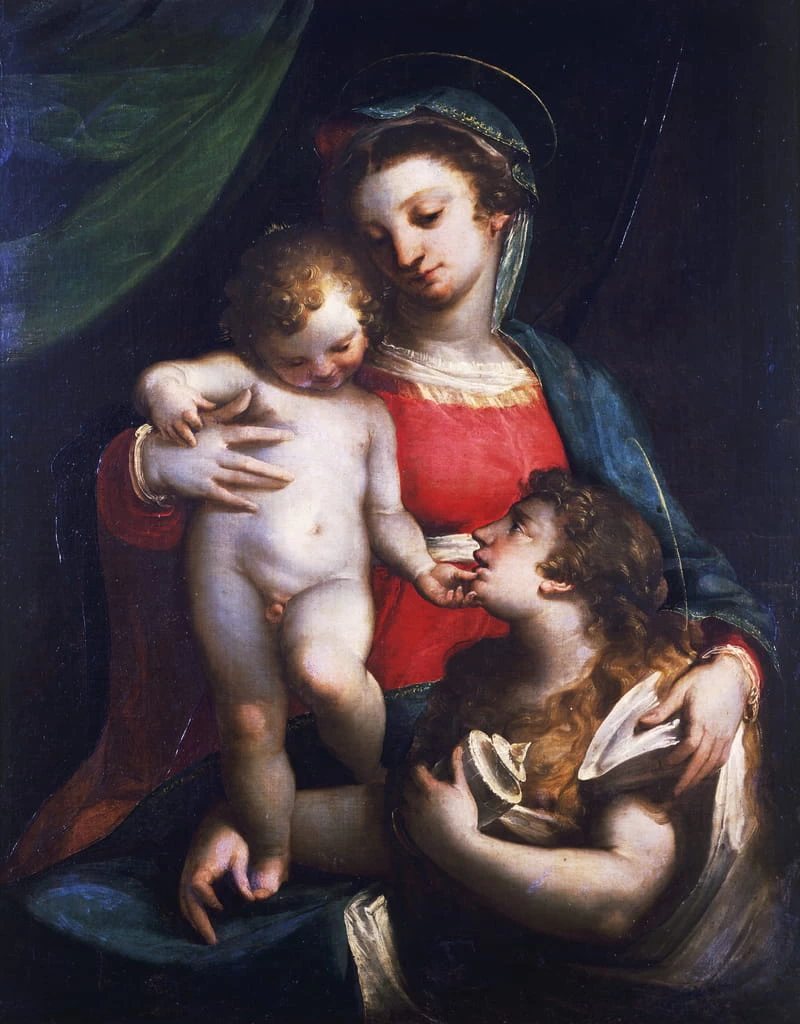 Luca Cambiaso 95 Madonna col Bambino e Maria Maddalena Palazzo Bianco, Musei di Strada Nuova, Genova