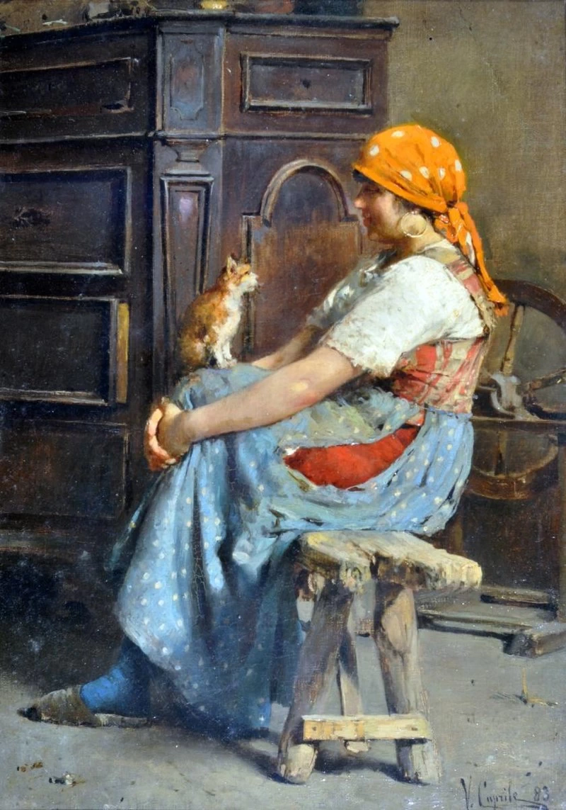 Vincenzo Caprile 53 Maria Rosa e il gatto