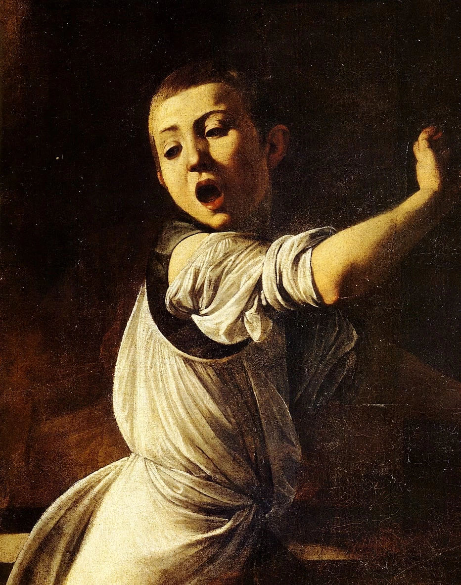 Caravaggio, Michelangelo Merisi 153 Il martirio di San Matteo Contarelli Chapel, San Luigi dei Francesi, Roma dettaglio