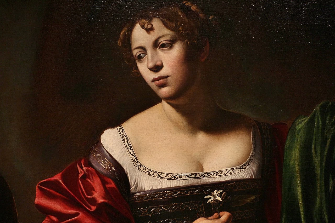 Caravaggio, Michelangelo Merisi 185 Marta e Maria Maddalena Institute of Arts, Detroit dettaglio 1