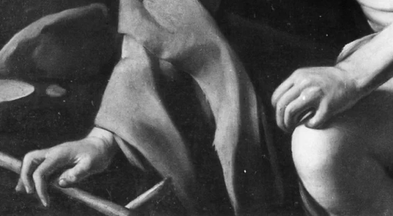 Caravaggio, Michelangelo Merisi mani San Giovanni Battista Galleria Corsino, Roma