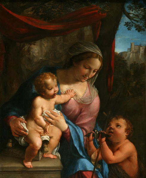 Angelo Caroselli 33 Madonna col Bambino e Giovannino Manchester Art Gallery