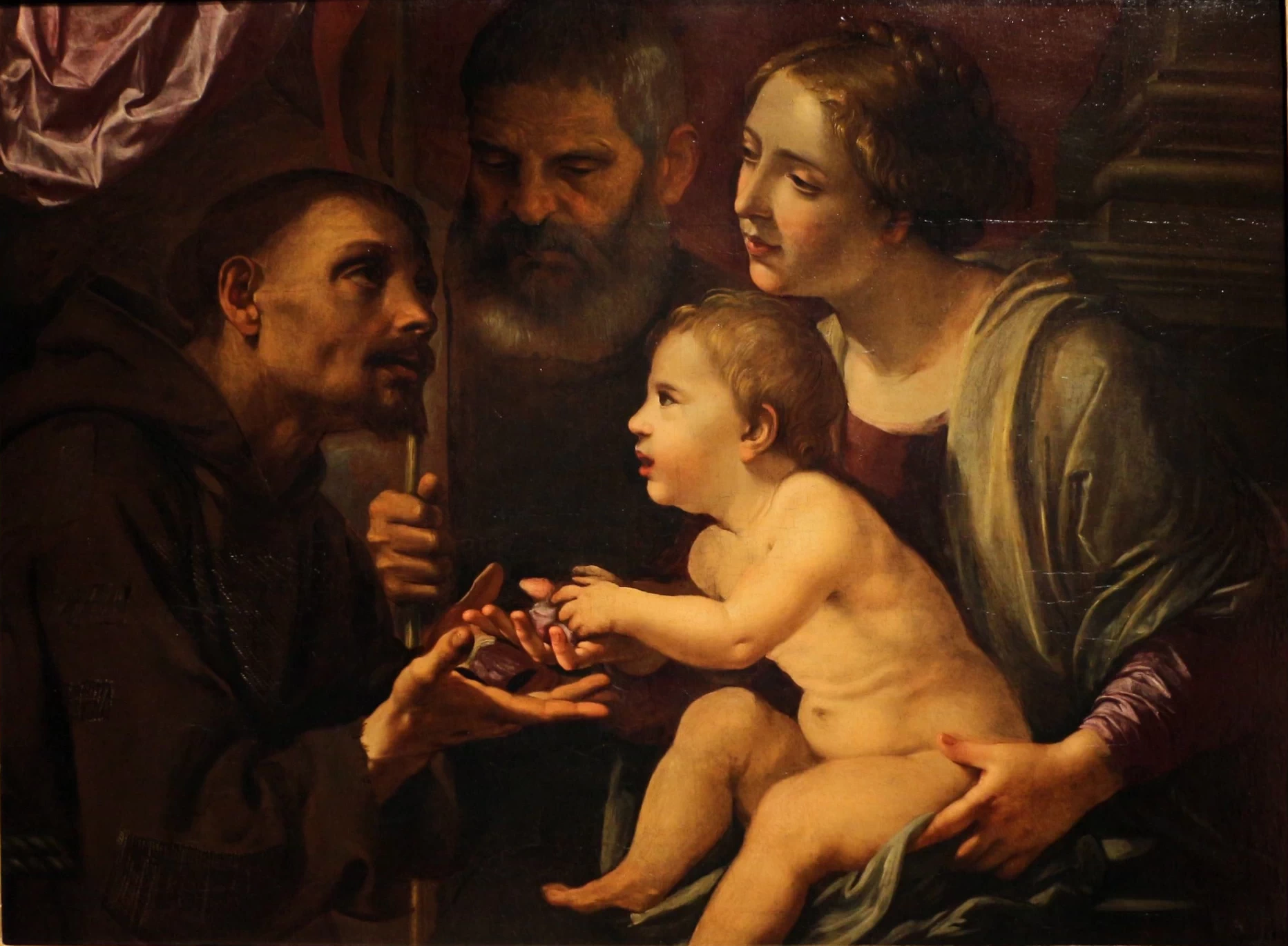 Angelo Caroselli 45 Sacra Famiglia con san Francesco d'Assisi Palazzo Zevallos Stigliano