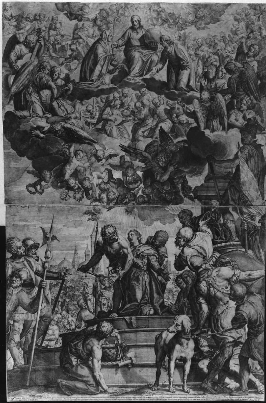 Agostino Carracci 132 martirio di Santa Giustina e San Cipriano Collezione Remondini. Bassano del Grappa. Vicenza