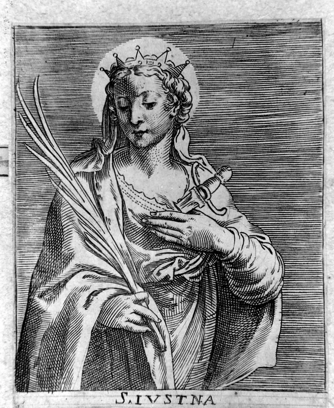 Agostino Carracci 192 Santa Giustina Collezione Remondini. Bassano del Grappa. Vicenza