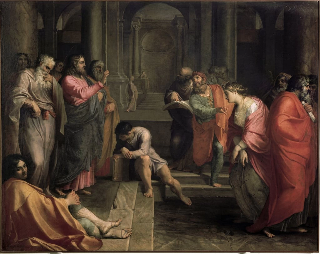 Agostino Carracci 9 Cristo e l'adultera Pinacoteca Brera, Milano