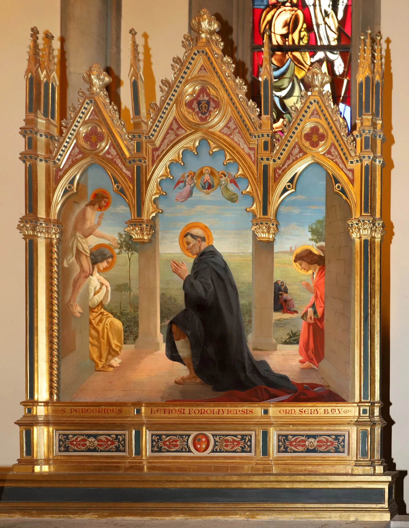 Giuseppe Cassioli 102 trittico di san Pellegrino Laziosi, 1933 Chiesa dei sette santi, Firenze