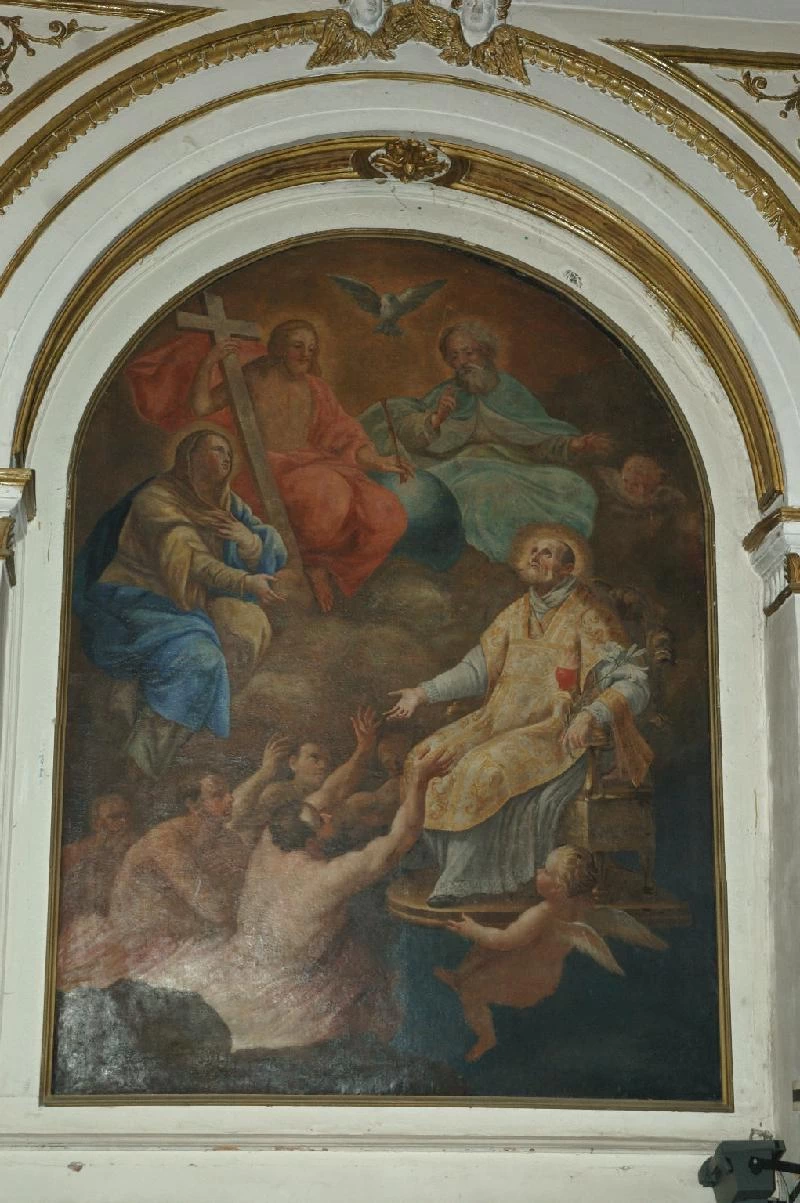 Dipinto con la Trinità, Sant'Agostino e anime purganti