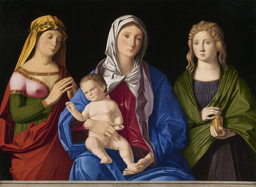 La Vergine col Bambno, Santa Maria Maddalena e un'altra santa