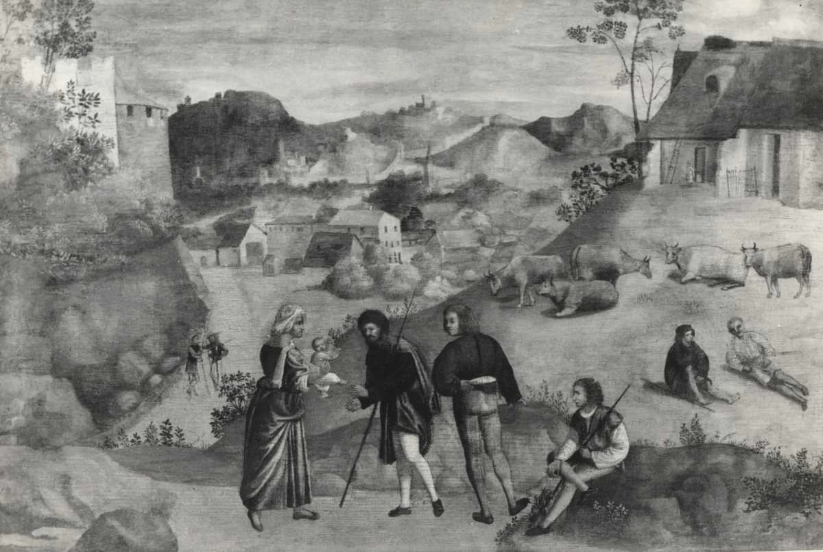 Paride consegnato ai pastori del monte Ida