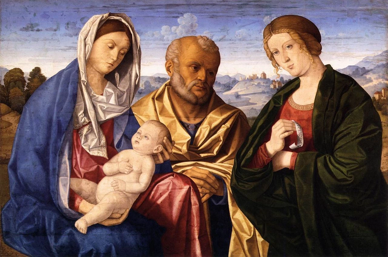 La Sacra Famiglia con una santa - Budapest, Museum of Fine Arts