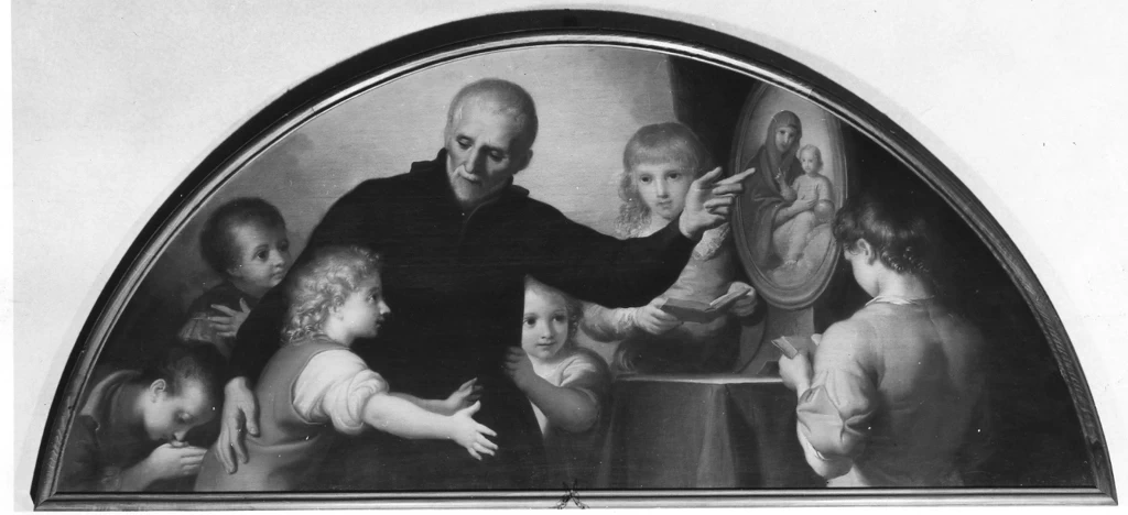 Antonio Cavallucci 46 San Giuseppe Calasanzio mostra un quadro della Vergine ai fanciulli Ospedale di S. Spirito in Sassia, Roma attribuito