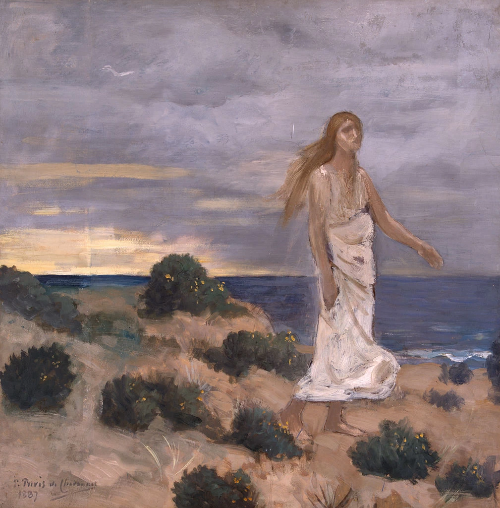 Pierre Puvis de Chavannes 55 Donna sulla spiaggia Hermitage, San Pietroburgo