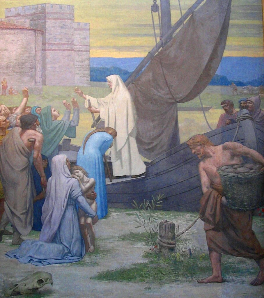 Pierre Puvis de Chavannes 79 La storia di santa Genoveffa Panthéon, Paris dettaglio 1
