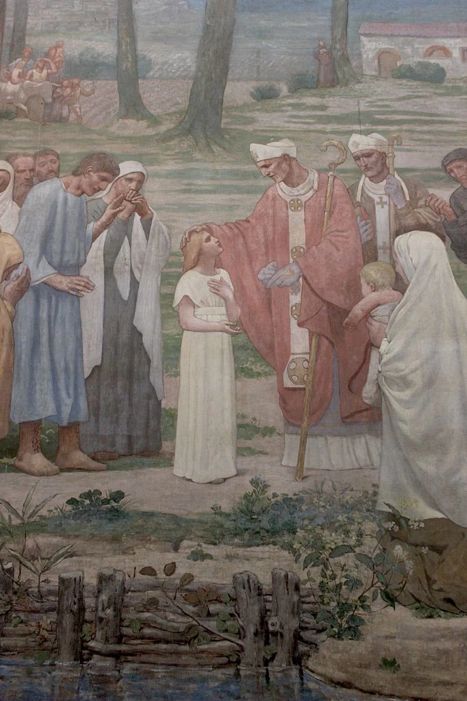 Pierre Puvis de Chavannes 81 La storia di santa Genoveffa Panthéon, Paris dettaglio 3