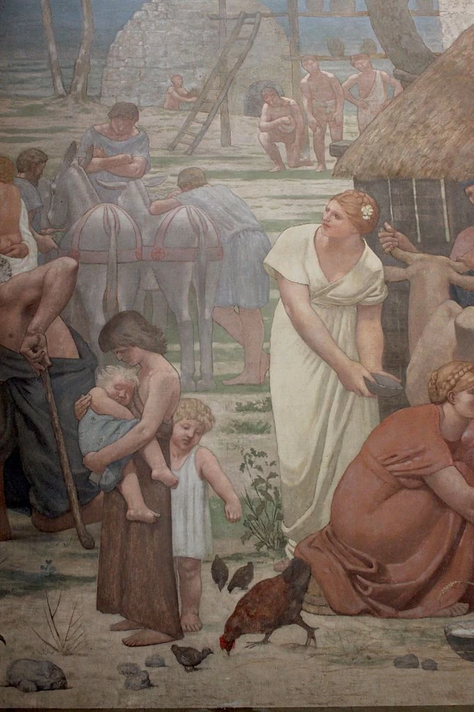 Pierre Puvis de Chavannes 82 La storia di santa Genoveffa Panthéon, Paris dettaglio 4