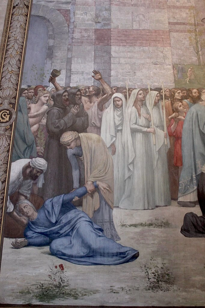 Pierre Puvis de Chavannes 83 La storia di santa Genoveffa Panthéon, Paris dettaglio