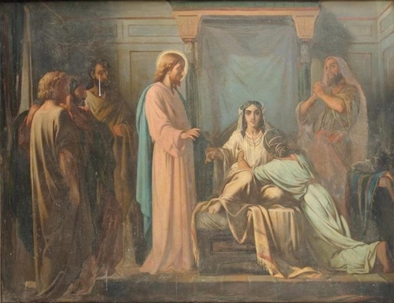 Charles Camille Chazal 6 Gesù resuscita la figlia di Giairo, 1852