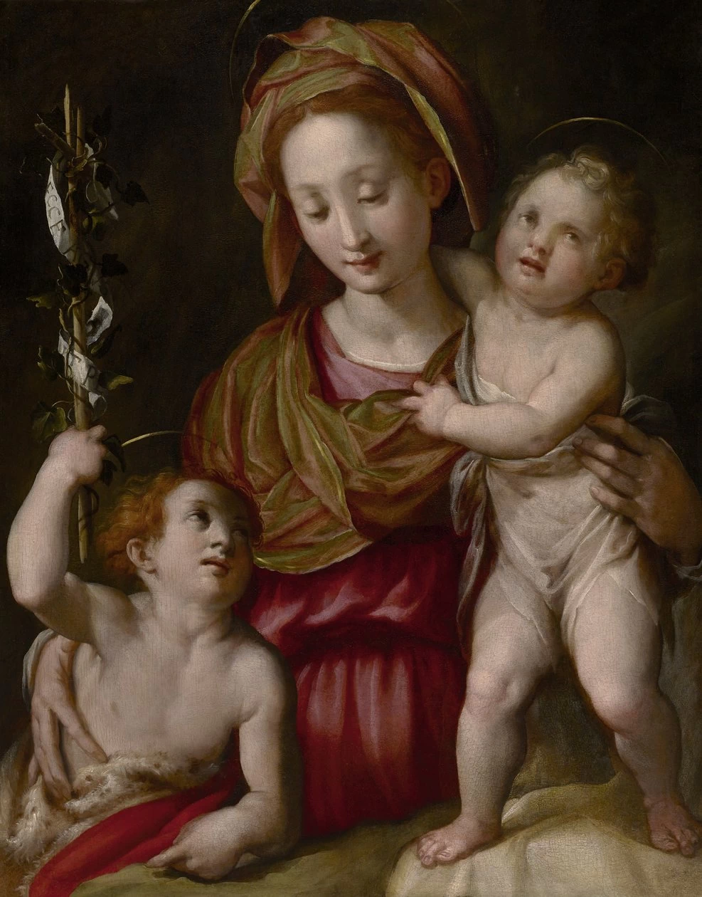 Jacopo Chimenti 52 Madonna con Bambino e San Giovannino Tavarnelle Val di Pesa, Firenze
