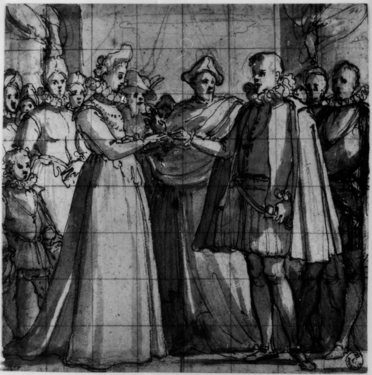 Jacopo Chimenti 65 matrimonio di Maria de' Medici con Enrico IV di Francia Galleria degli Uffizi, Firenze