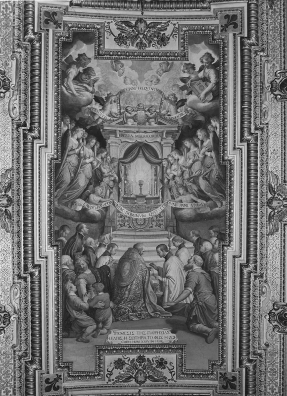 Agostino Ciampelli 2 Adorazione dell'Eucarestia Chiesa del SS. Nome di Gesù all'Argentina, Roma