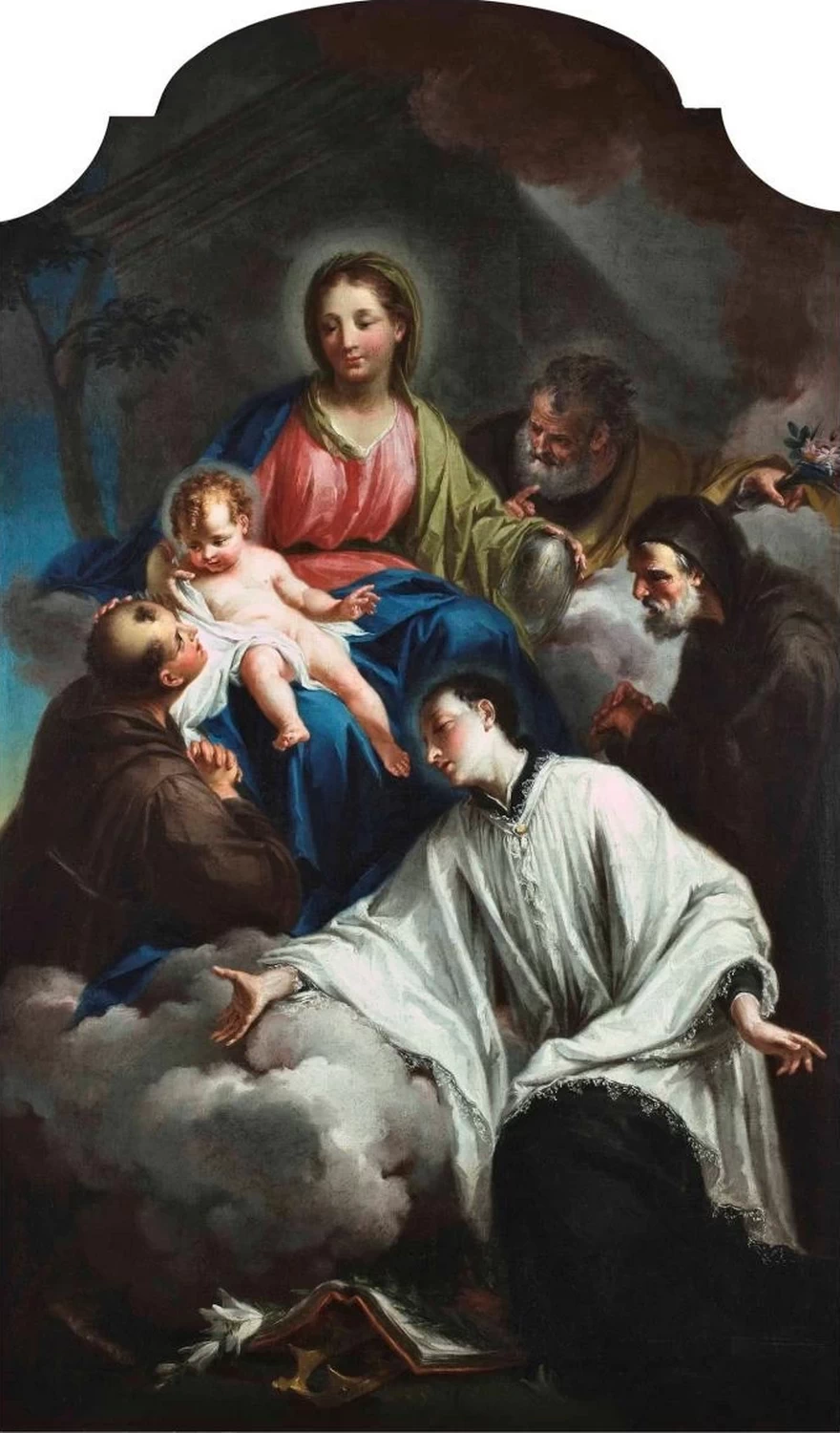 Giambettino Cignaroli 121 La Sacra Conversazione con i santi Francesco da Paola, Luigi Gonzaga ed Antonio da Padova