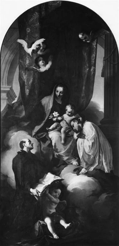 Giambettino Cignaroli 134 Madonna con Bambino, Sant'Ignazio di Loyola e San Luigi Gonzaga Pinacoteca Civica, Vicenza
