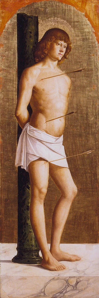 San Sebastiano - Polittico di Olera, Chiesa parrocchiale, Olera