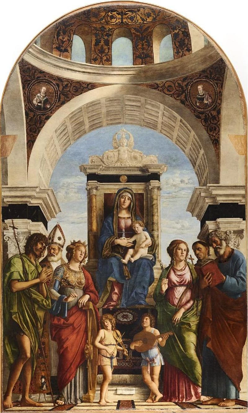 Madonna col Bambino in trono tra angeli e santi - Duomo, Conegliano