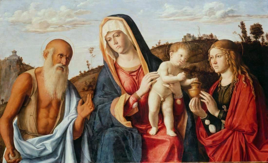 Madonna col Bambino tra i santi Girolamo e Maria Maddalena - Alte Pinakothek, Monaco