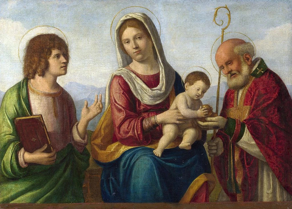 Madonna col Bambino tra i santi Giovanni e Nicola di Bari - National Gallery, Londra
