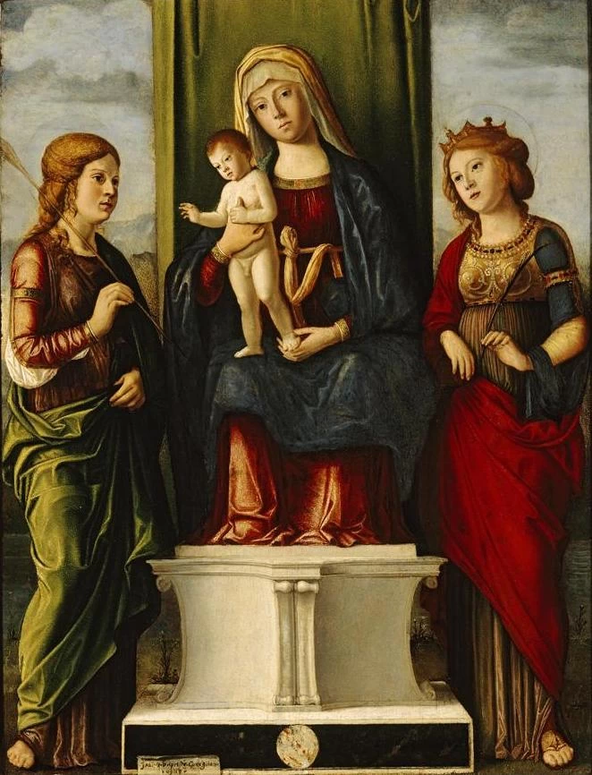 Madonna col Bambino tra due vergini martiri - Memphis Brooks Museum of Art, Memphis