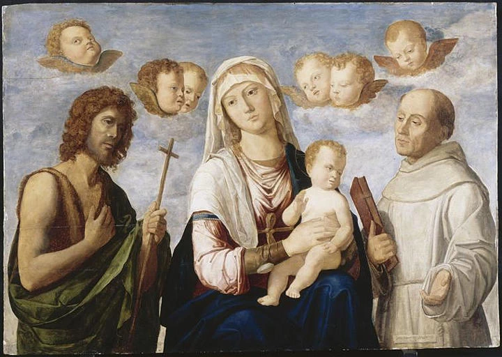 Madonna col Bambino tra i santi Giovanni Battista e Francesco - Musée du Petit Palais, Avignone