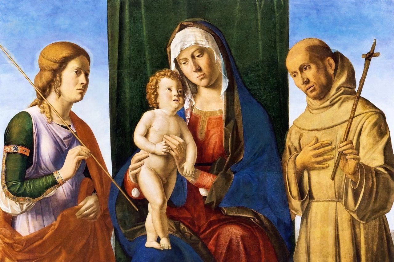 Madonna col Bambino tra due santi - Nivaagaards Malerisamling, Nivå